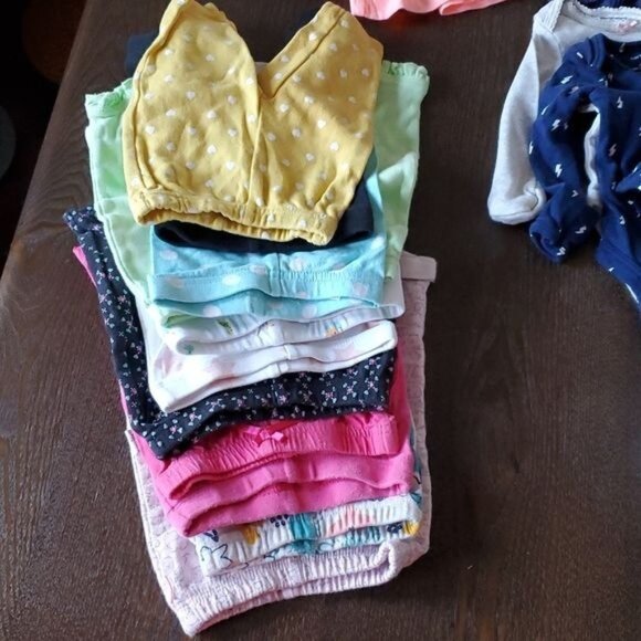 Newborn INFANT Baby Girl Long Pants ONE PIECE Shirts Tops Jumpers Dress Pajama - Picture 3 of 16